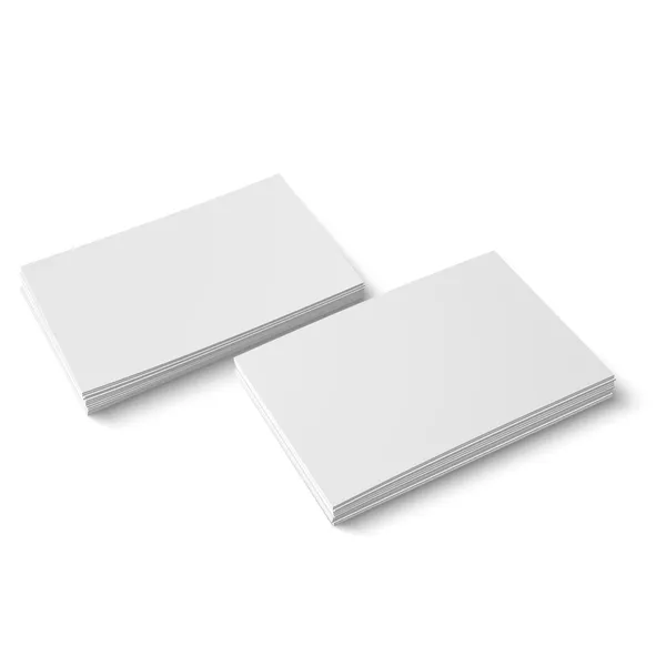 Dos pilas de tarjetas de visita en blanco . — Vector de stock