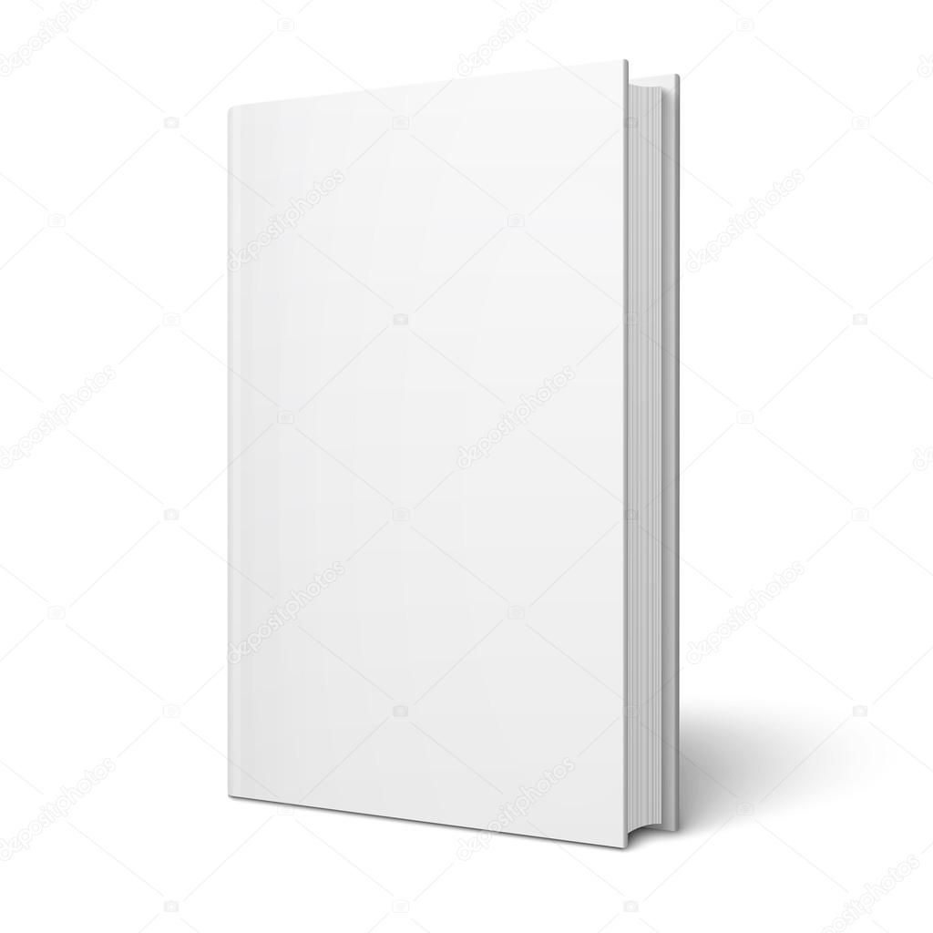 Blank vertical book template.