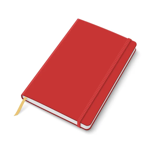 Modelo Copybook em branco com faixa elástica . — Vetor de Stock