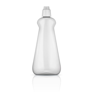 Transparent plastic bottle with riffle cap. clipart