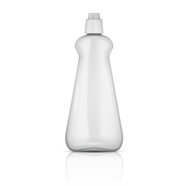 Transparent plastic bottle with riffle cap. — Stock Illustration Transparent plastic bottle with riffle cap. Royalty Free Stock Vectors