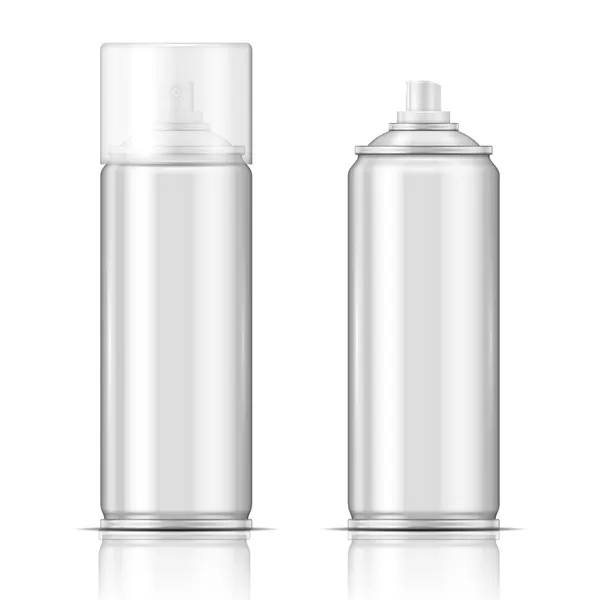 Blank aluminium spray kan mall. — Stock vektor