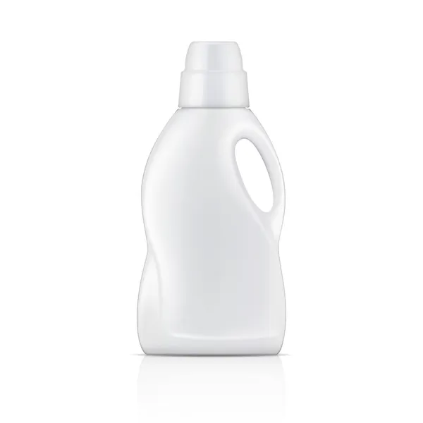 Weiße Flasche für flüssiges Waschmittel. — Stockvektor
