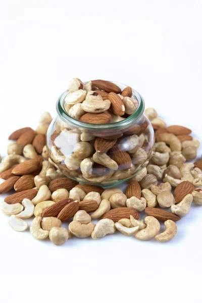 Various nuts in a jar — Stock Photo, Image