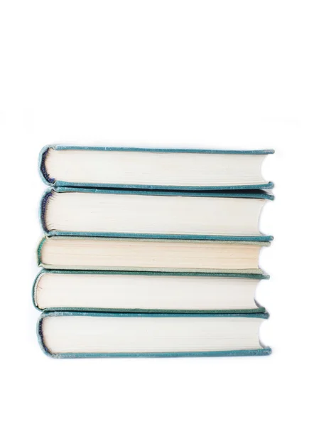 Pila isolata di libri — Foto Stock