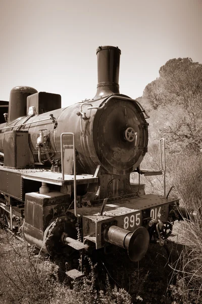 Vecchia locomotiva del treno — Foto Stock