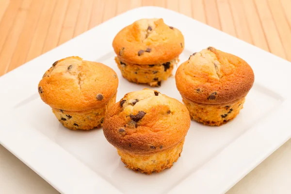 Βανίλια με muffins τσιπ σοκολάτας — Φωτογραφία Αρχείου