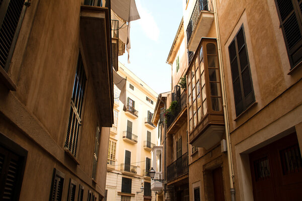 Palma de Mallorca facades in the cit