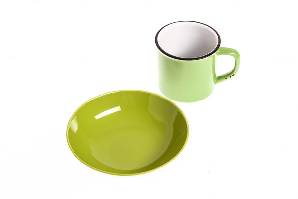 Empty cup and bowl — Stock Photo, Image