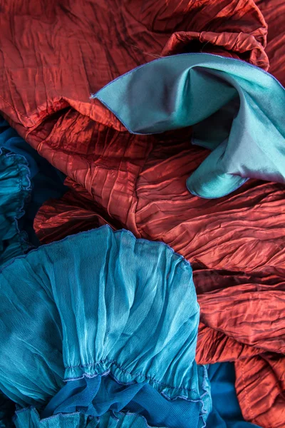 Tejido azul y rojo — Foto de Stock