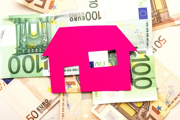 House and euros — Stock Photo, Image
