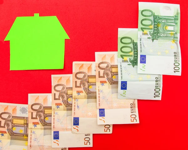 Huis en euro — Stockfoto