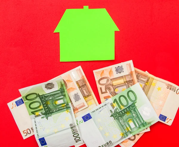 Huis en euro — Stockfoto