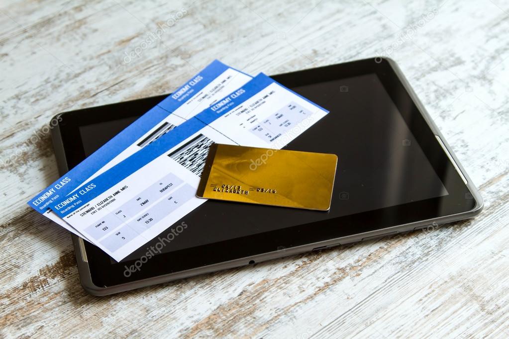 Buying Airline tickets on a tablet