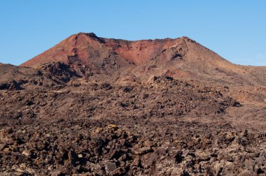 Lanzarote 'deki volkanik manzara