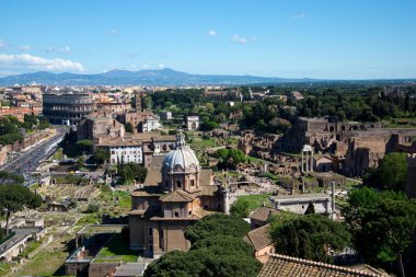 Antik Roma kalıntıları panoramik manzaralı