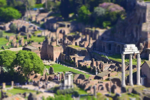 Panoramic view of ancient Roman ruins — Stock Photo, Image