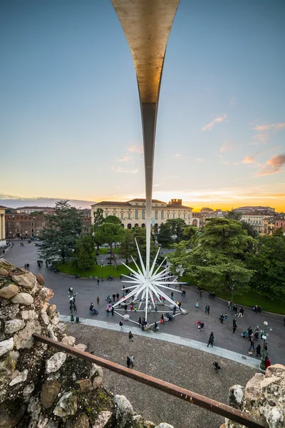 Вид на арену Пьяцца Бра в Вероне — стоковое фото