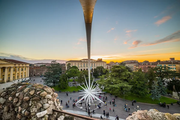 Vista dall'arena di Verona Piazza Bra — Foto Stock