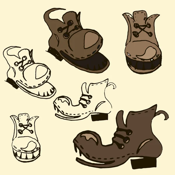 Zapatos viejos — Vector de stock