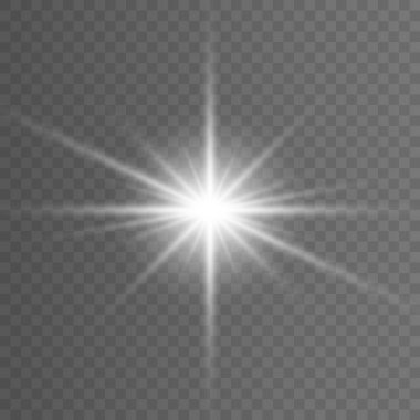 Vektör şeffaf güneş ışığı özel lens flaş efekti. Ön güneş merceği flaşı. Işık altında vektör bulanıklığı. Dekor Ögesi