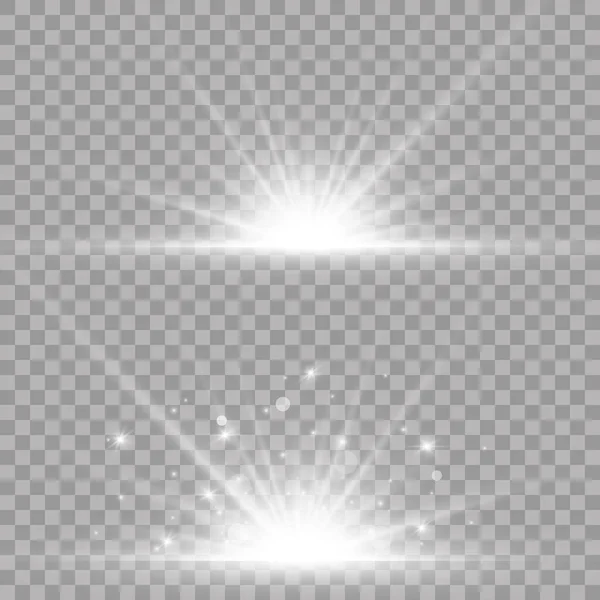 Concept Créatif Ensemble Vectoriel Étoiles Effet Lumineux Éclate Avec Des — Image vectorielle