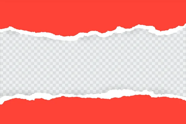 Déchiré Déchiré Morceau Papier Bleu Horizontal Avec Ombre Douce Est — Image vectorielle