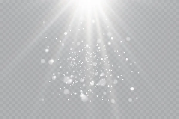 Luce Solare Trasparente Vettoriale Effetto Luce Flash Lente Speciale — Vettoriale Stock