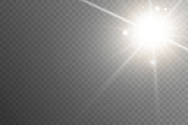 Векторный Прозрачный Солнечный Свет Специальные Линзы Вспышки Передних Солнцезащитных Линз — стоковый вектор