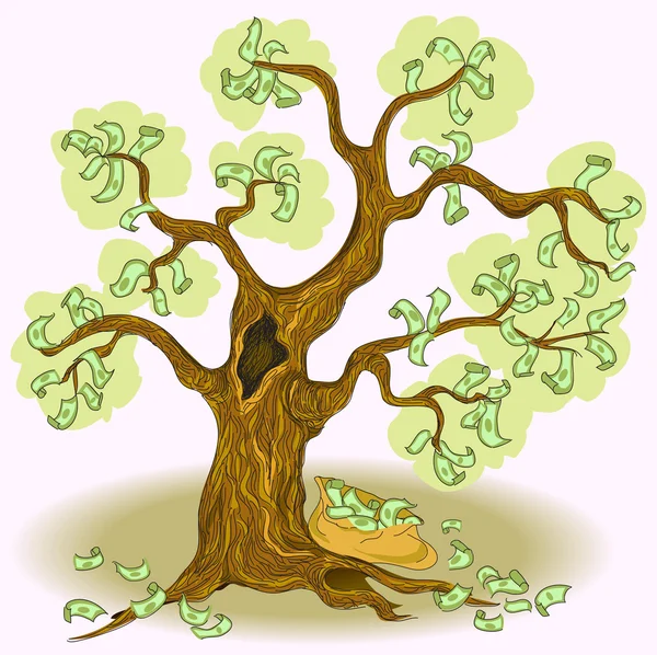 Árbol de dinero — Archivo Imágenes Vectoriales