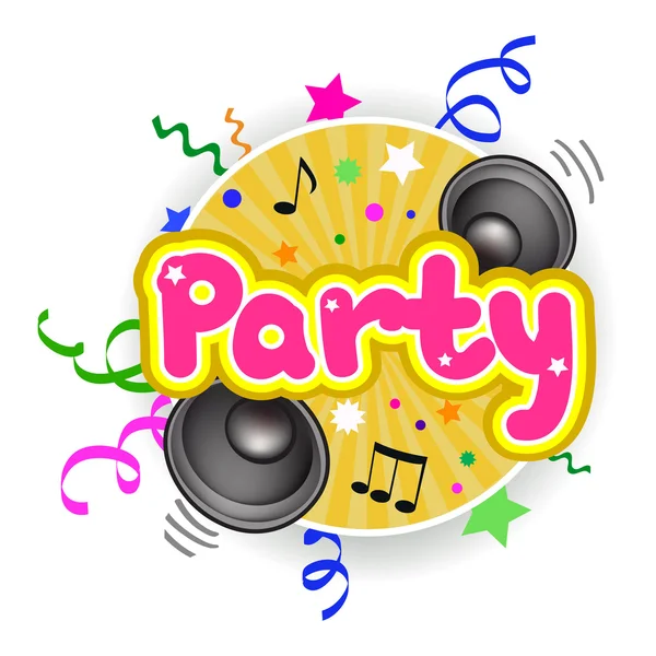 Bright icon with the party — Stock Vector