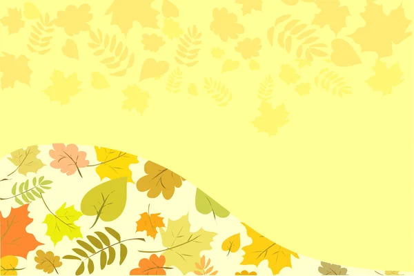 Fondo de hojas de otoño — Vector de stock