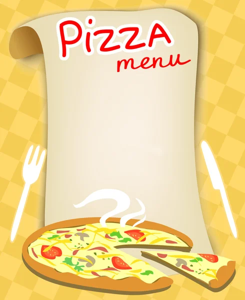 Menu pour pizza — Image vectorielle