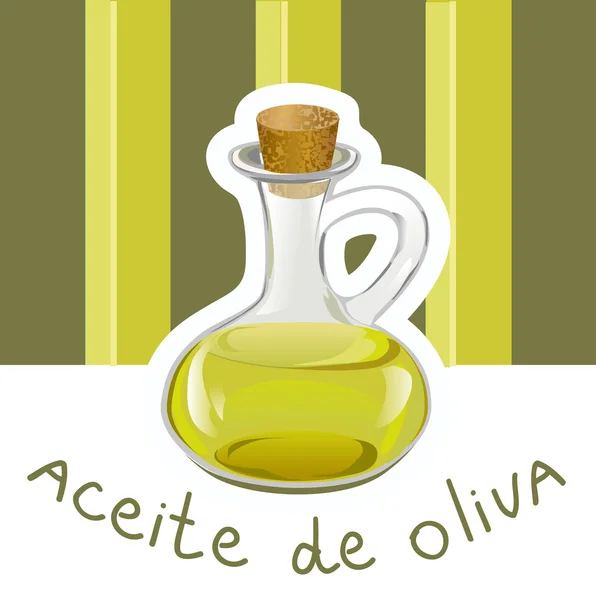 Etichetta con olio d'oliva — Vettoriale Stock