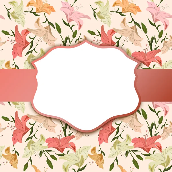 çiçek arka plan üzerinde Vintage skeç