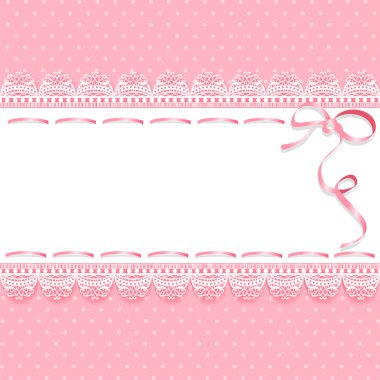 Vintage danteller pembe arka plan ile şerit
