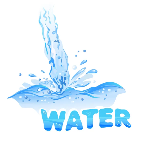 Jato de água corrente — Vetor de Stock