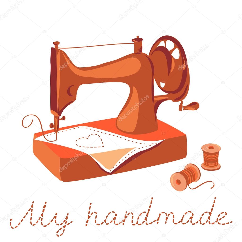 Sewing machine and thread Stock Vector by ©moremari19 #40684551