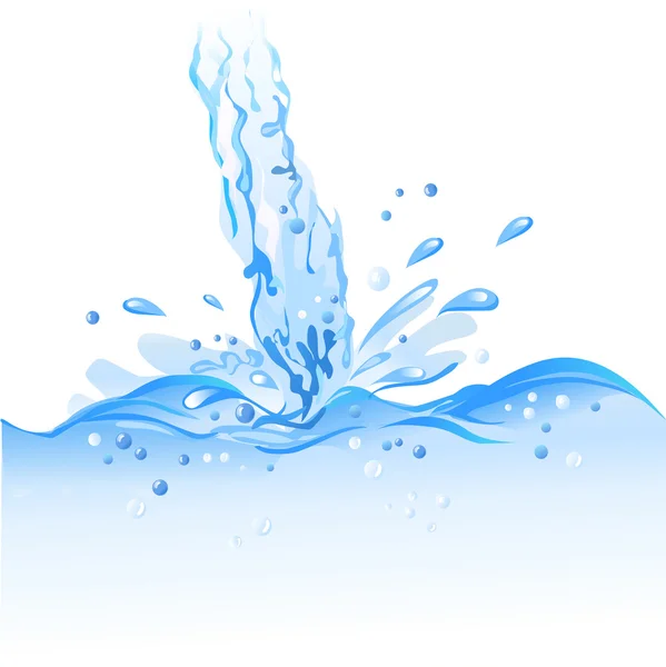 Bachwasser isoliert — Stockvektor