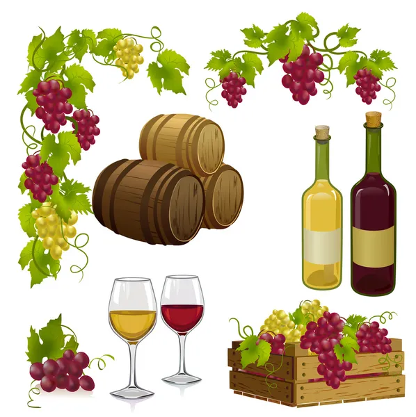 Set for winemaking — Stock Vector