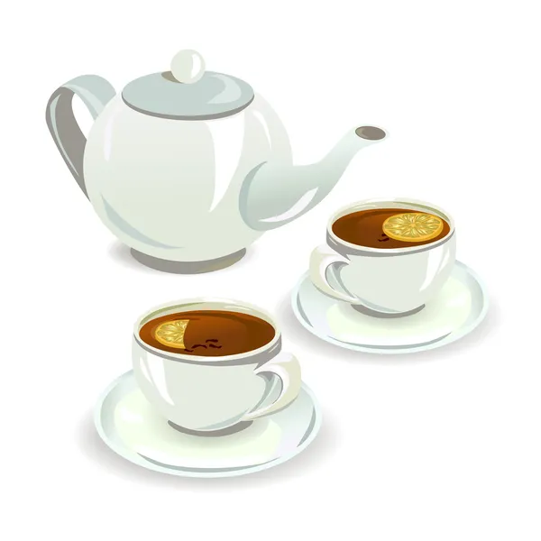 bardak çay ve çaydanlık