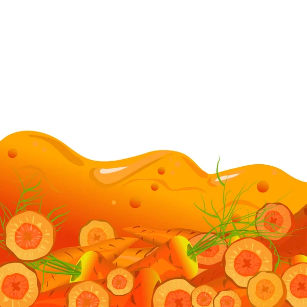 Fondo de jugo de zanahoria — Vector de stock