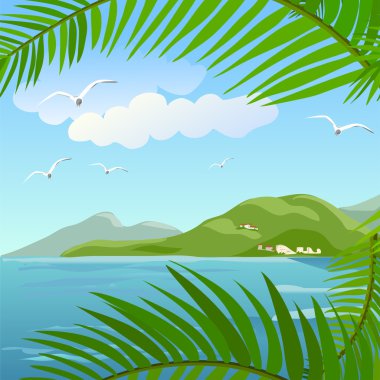 tropikal deniz manzarası