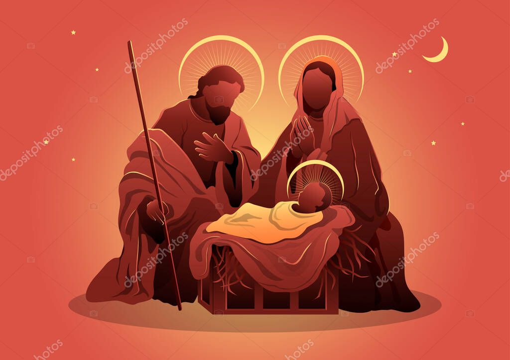 Blessed Virgin Mary With Baby Jesus and Joseph