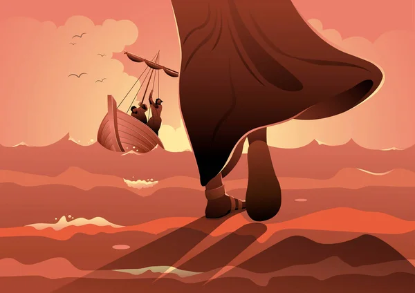 Yüce İsa suyun üzerinde yürür