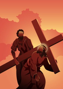 Simon Cyrene of Jesus Carry çarmıhı yardımcı olur