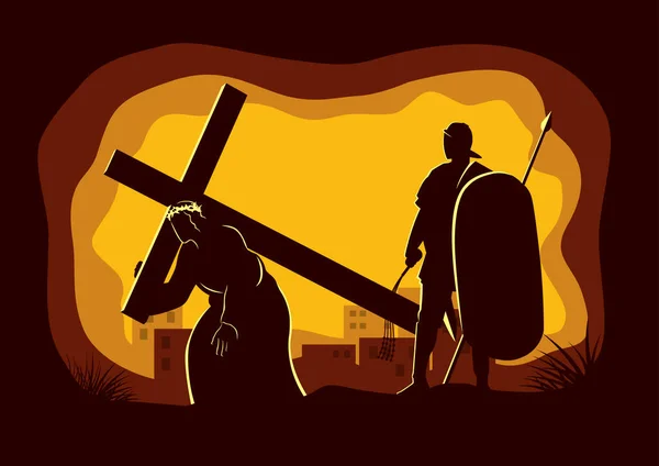 Jezus Kruis Vector Illustratie — Stockvector