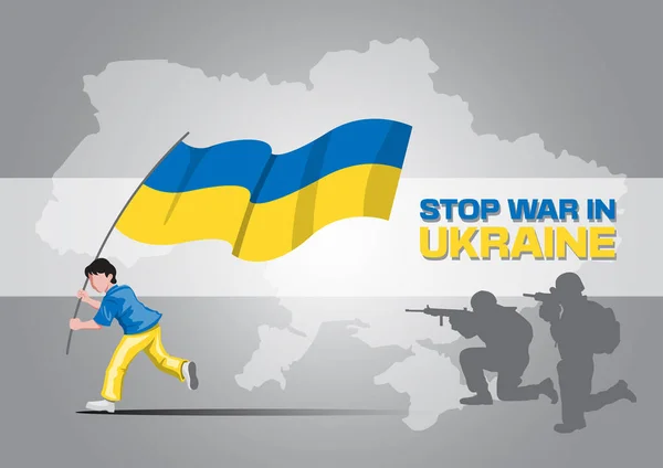 Stop Válce Ukrajinský Ruský Konflikt — Stockový vektor