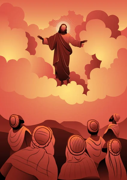 Joyeuse Ascension Jésus Christ — Image vectorielle