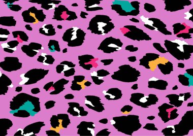 Soyut vahşi hayvan baskısı vektör çizimi